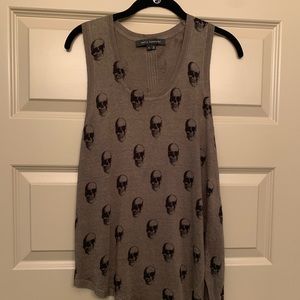 Skull Cashmere Tanktop - olive green